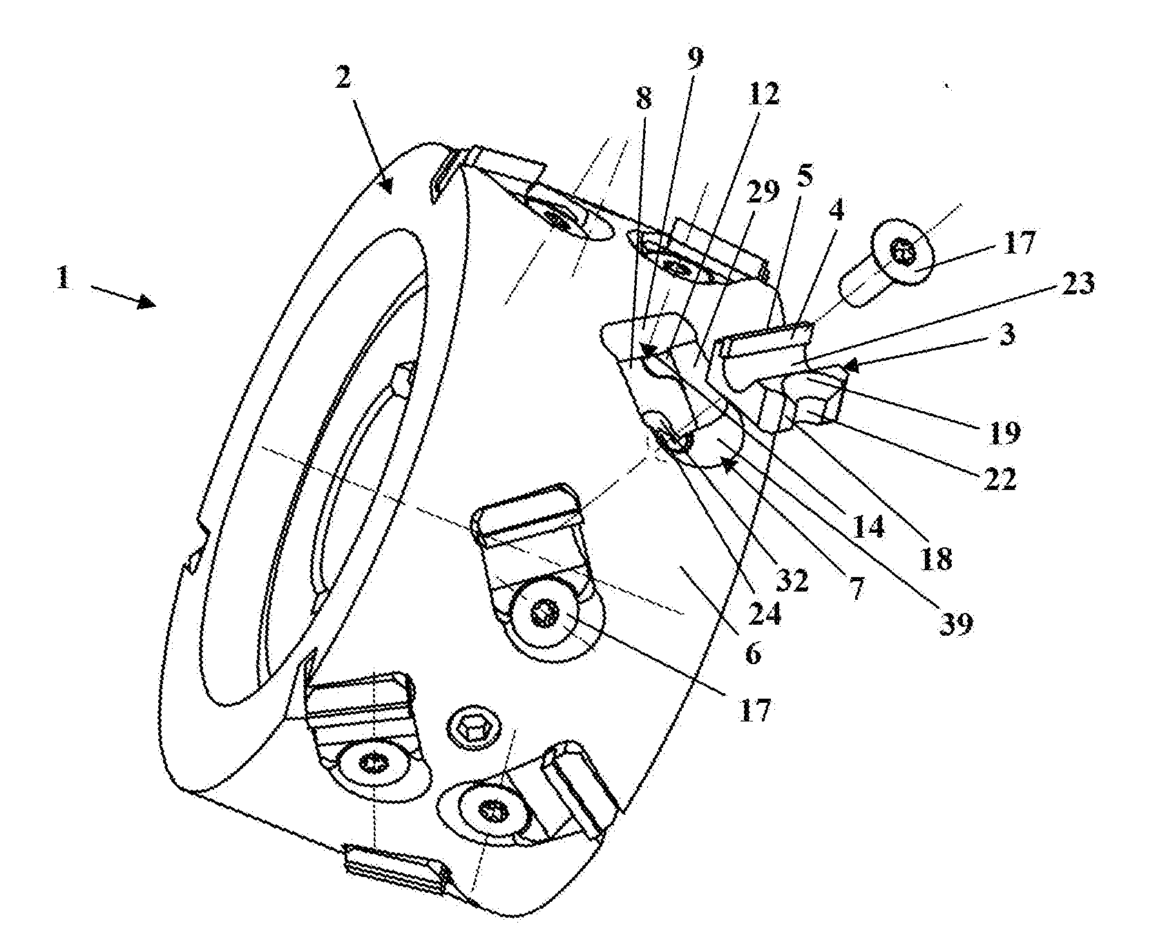 Milling Tool and Cutting Element for Use in a Milling Tool