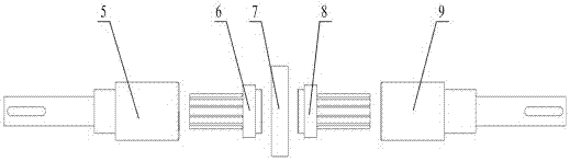 Test bench for peaking shaft type multi-specification rolling bearing clamped by electric cylinders