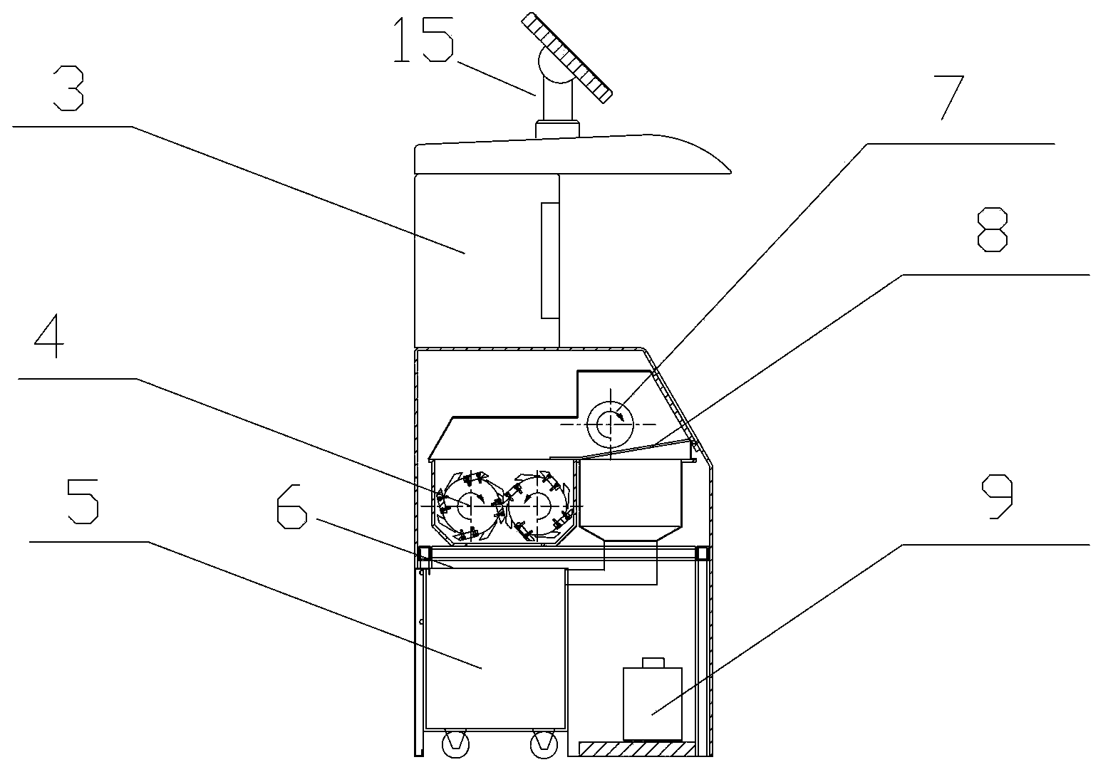 Small full-automatic rubbish source crusher