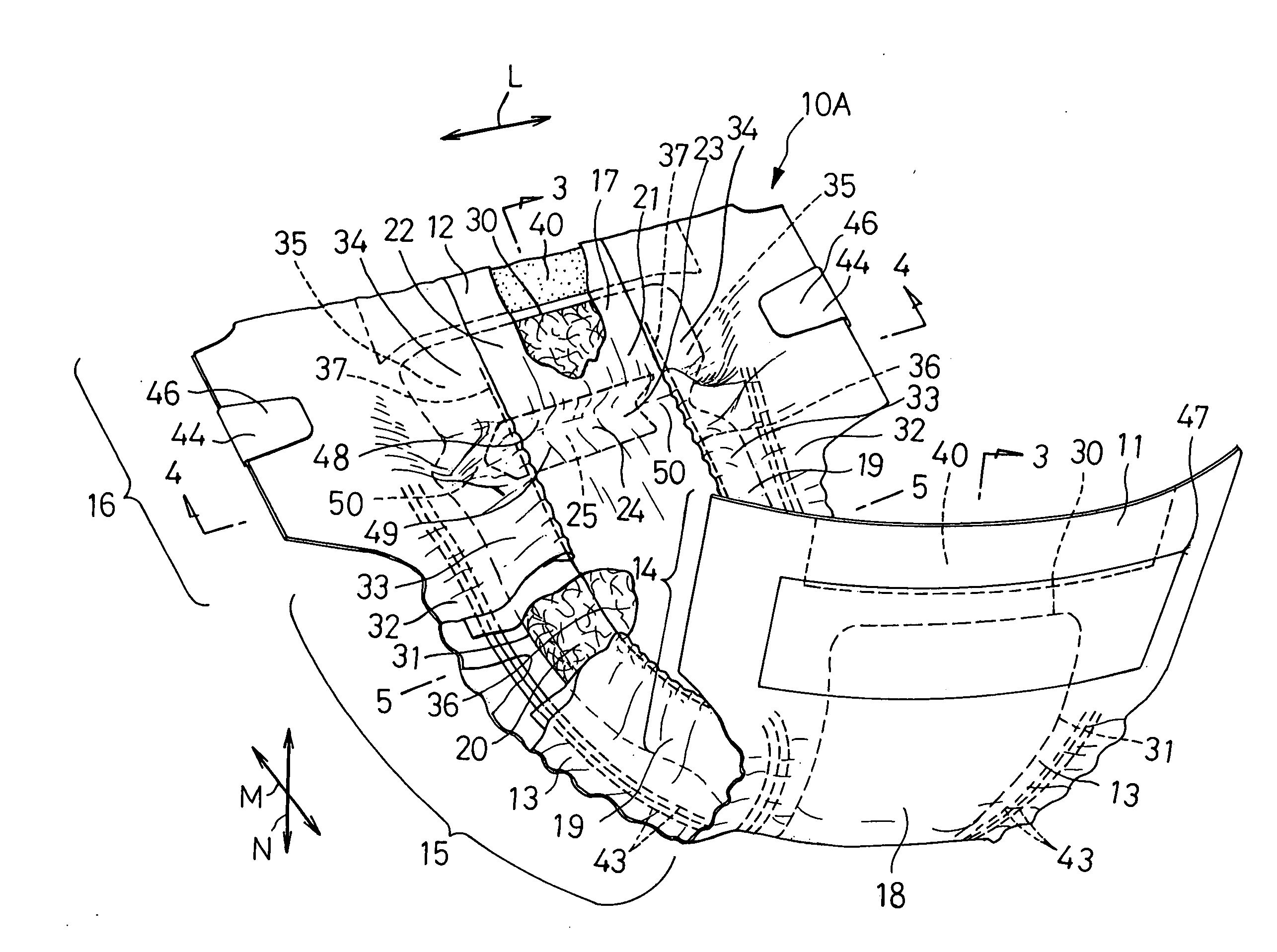 Disposable wearing article