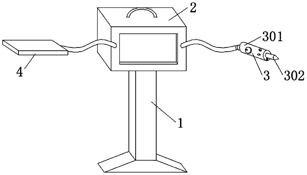 An electric knife integrating scalding and suction