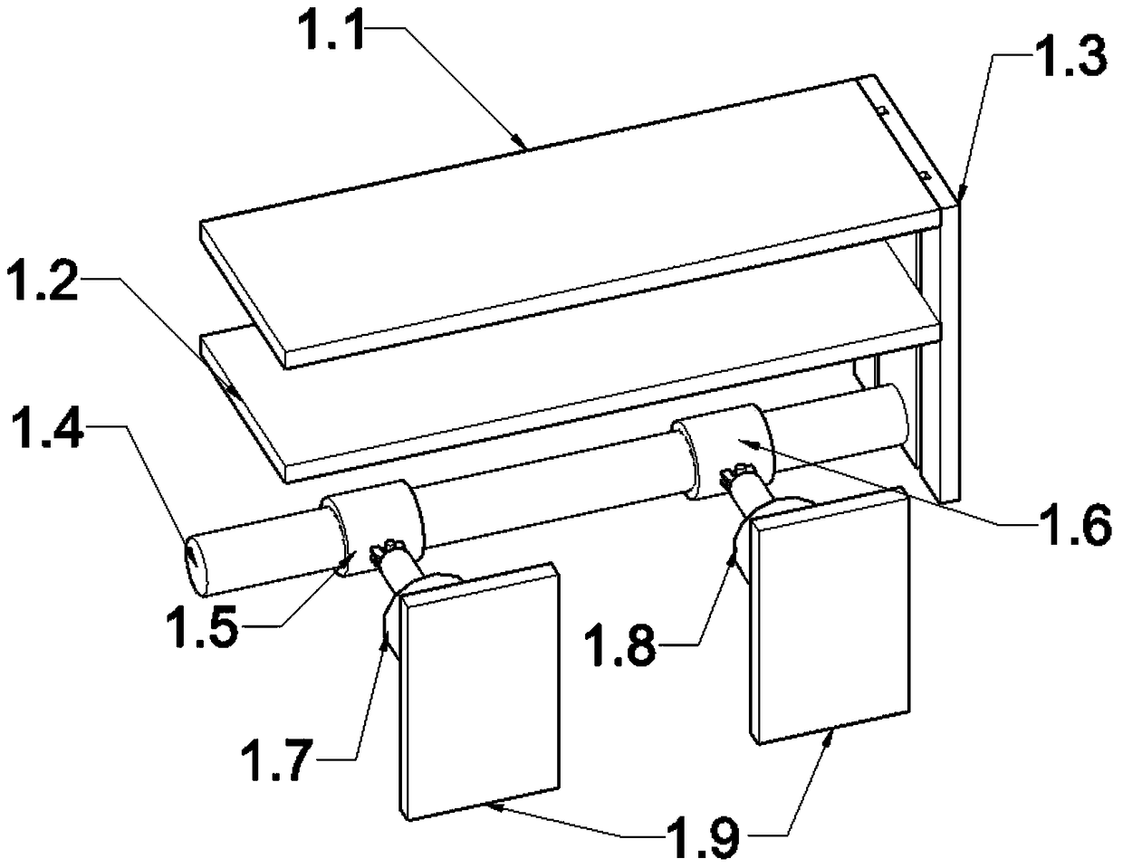 Curve profile pultrusion production traction equipment and method based on traction speed differential motion