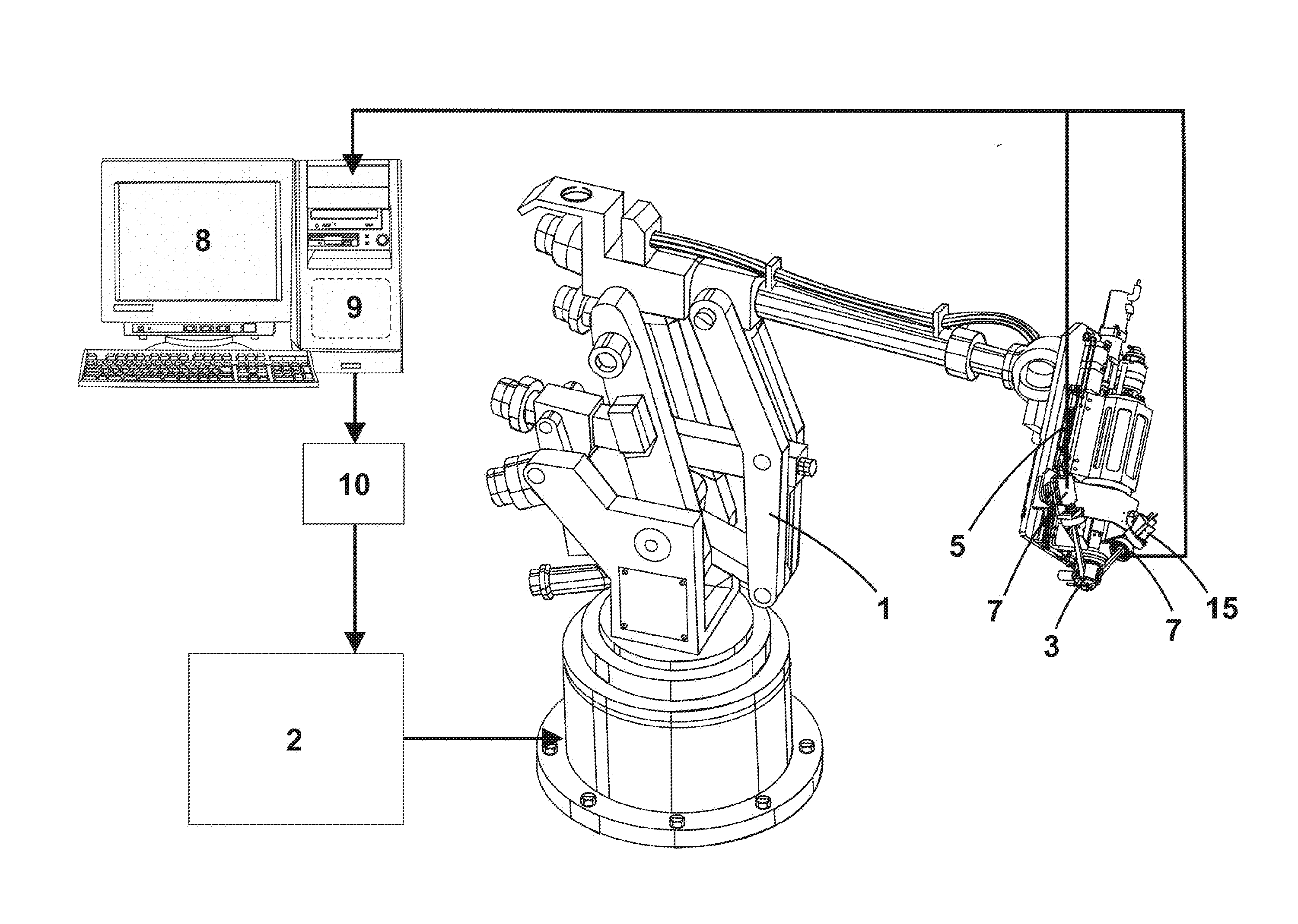 Head and automated mechanized method with vision