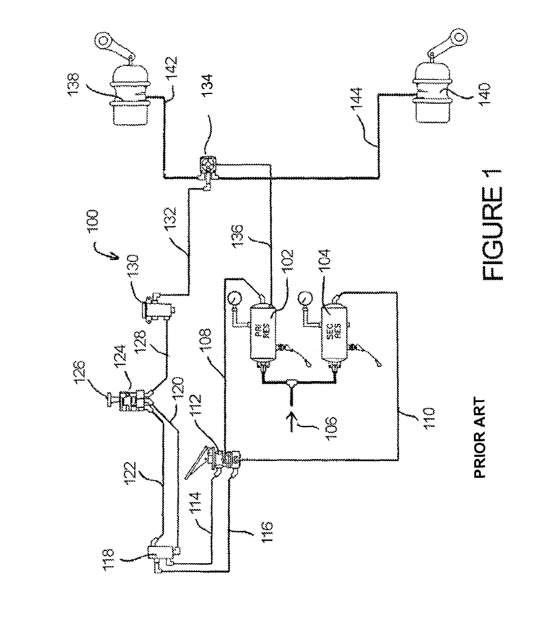 Electronic park brake valve system for air brakes vehicles