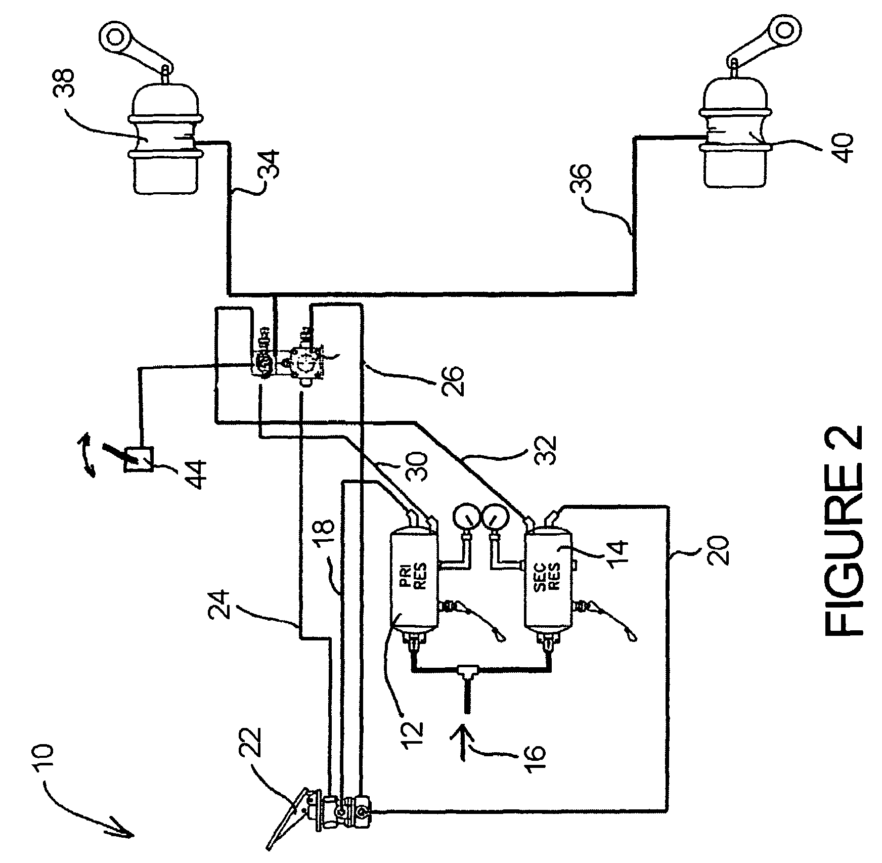 Electronic park brake valve system for air brakes vehicles