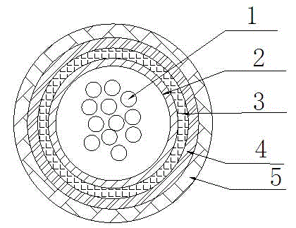 High-temperature resistant miniature armored optical cable and production method thereof