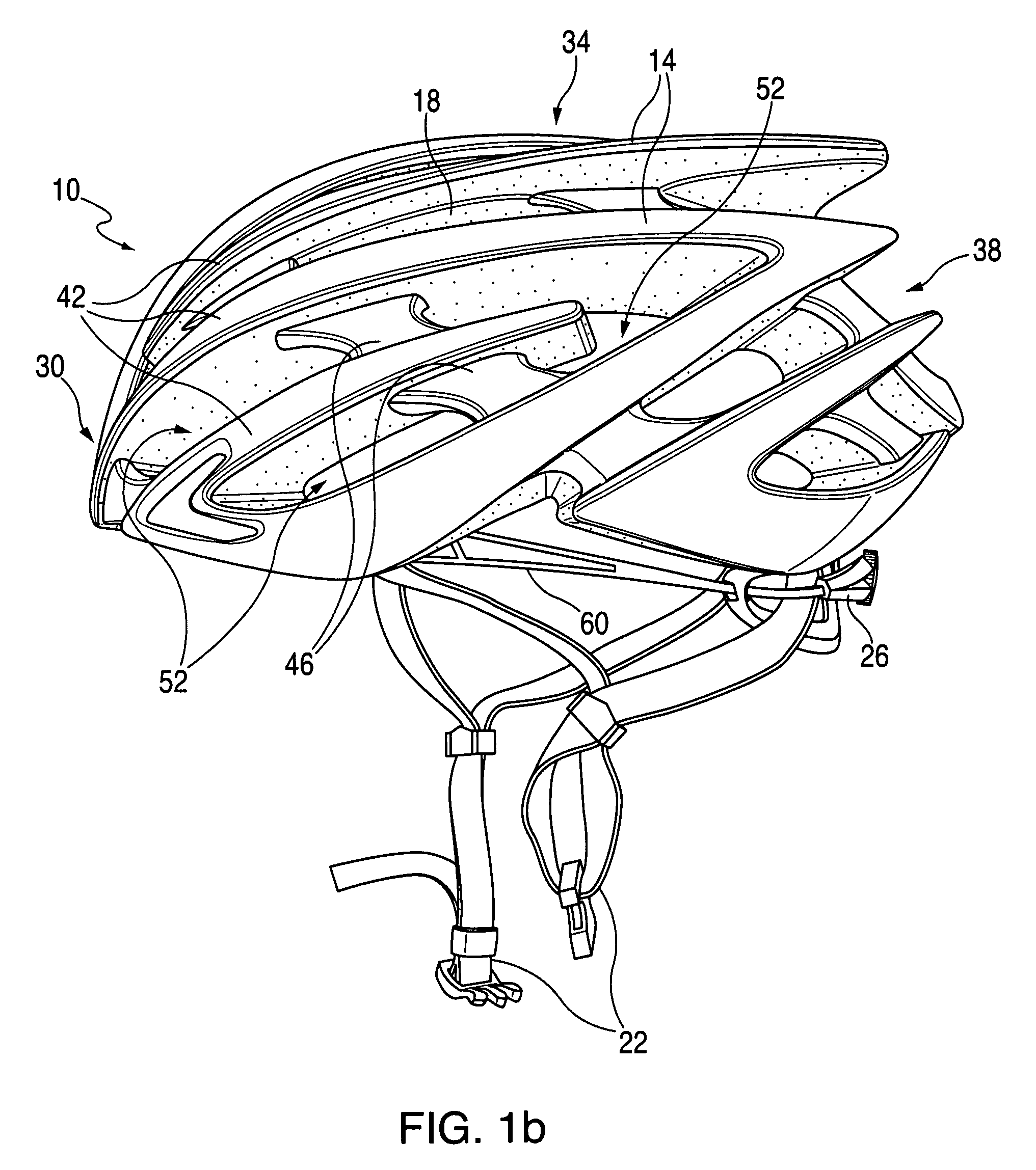 Protective bicycle helmet with internal ventilation system