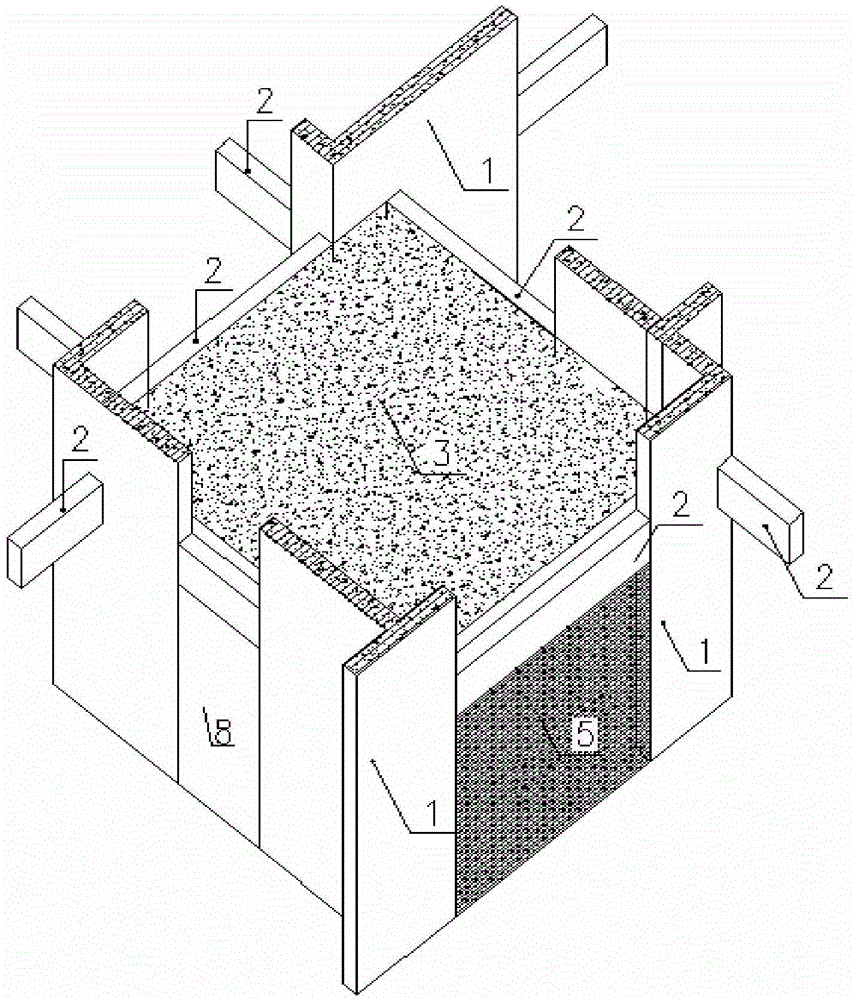 Fabricated building of pre-assembling structure of prefabricated section steel concrete shear wall