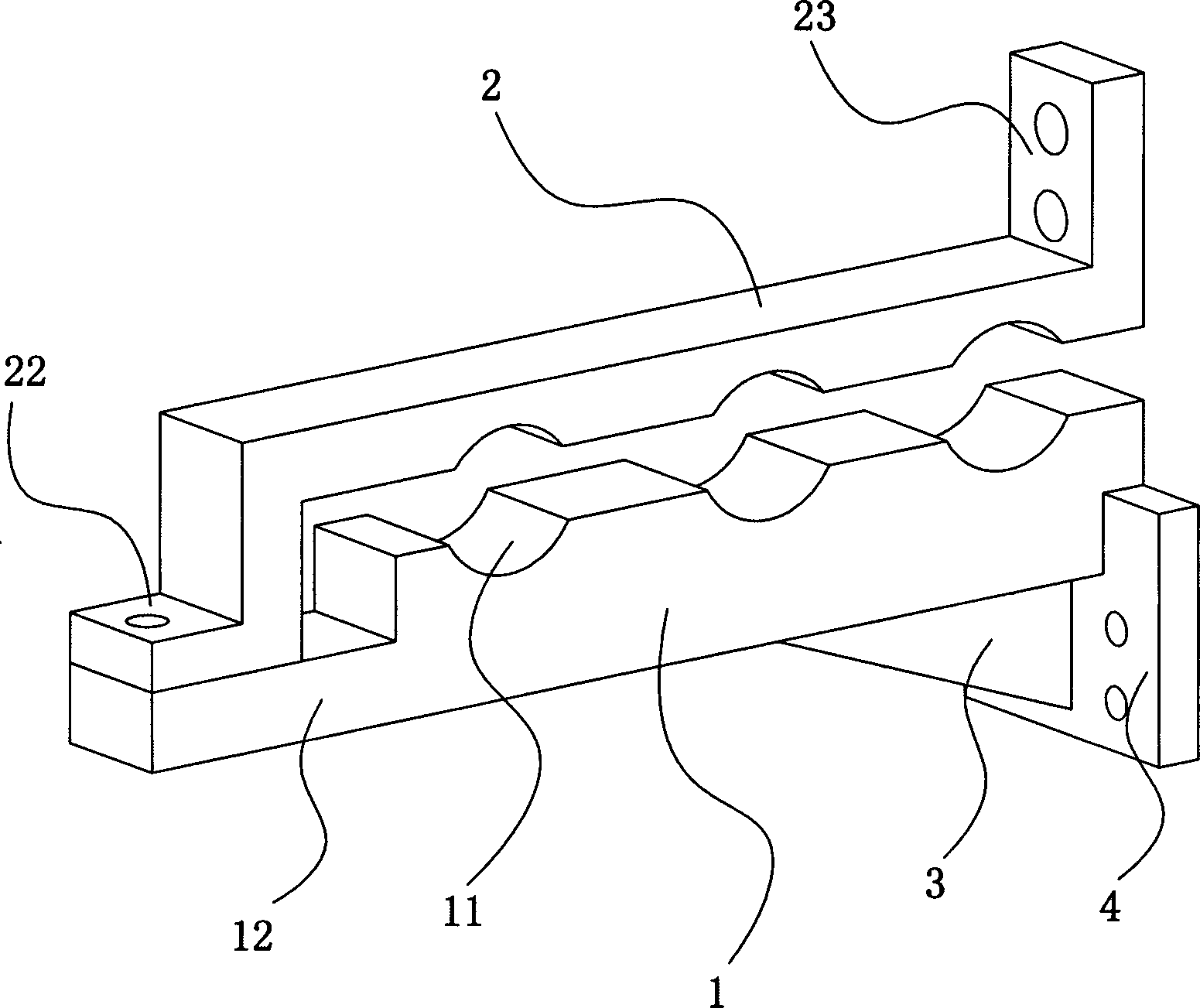 Supporting piece for wall cable pavement pipeline