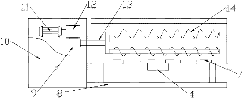 Novel double-screw belt type building material processing equipment