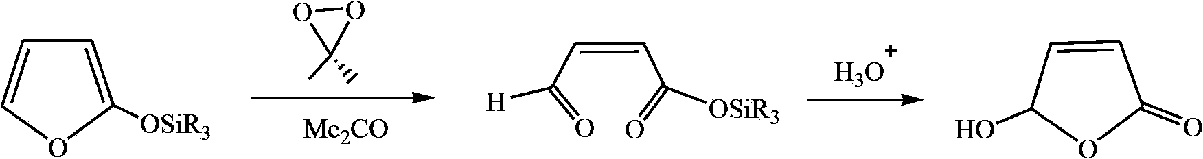 Synthetic method of hydroxyl butenolide and congener thereof