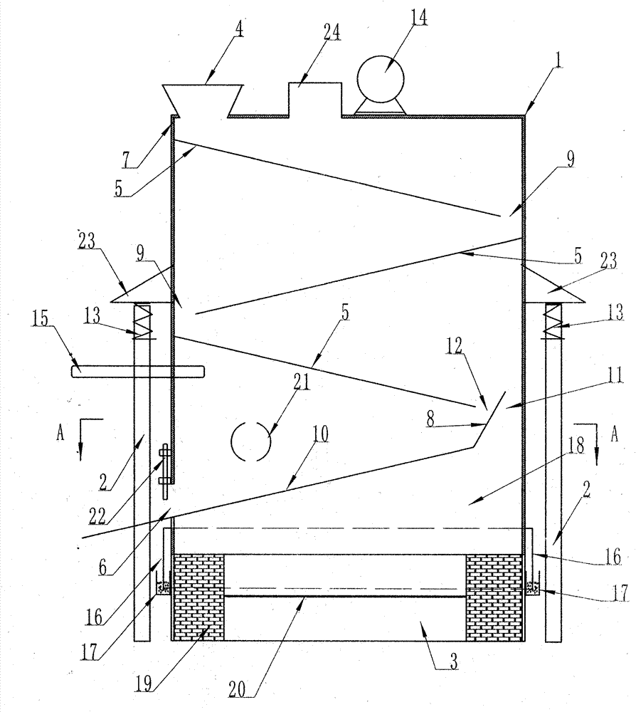 A mineral material high temperature dryer