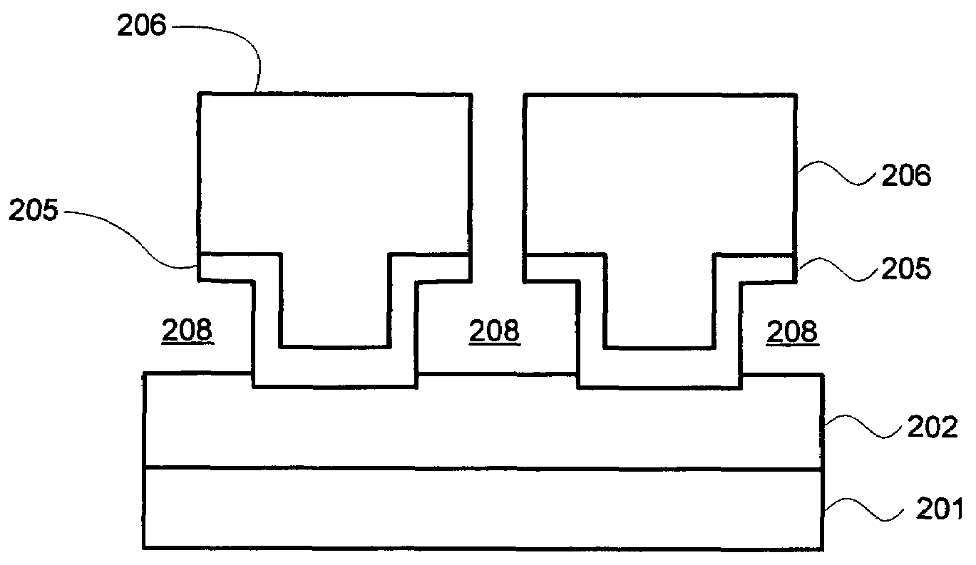 Method of forming a floating metal structure in an integrated circuit