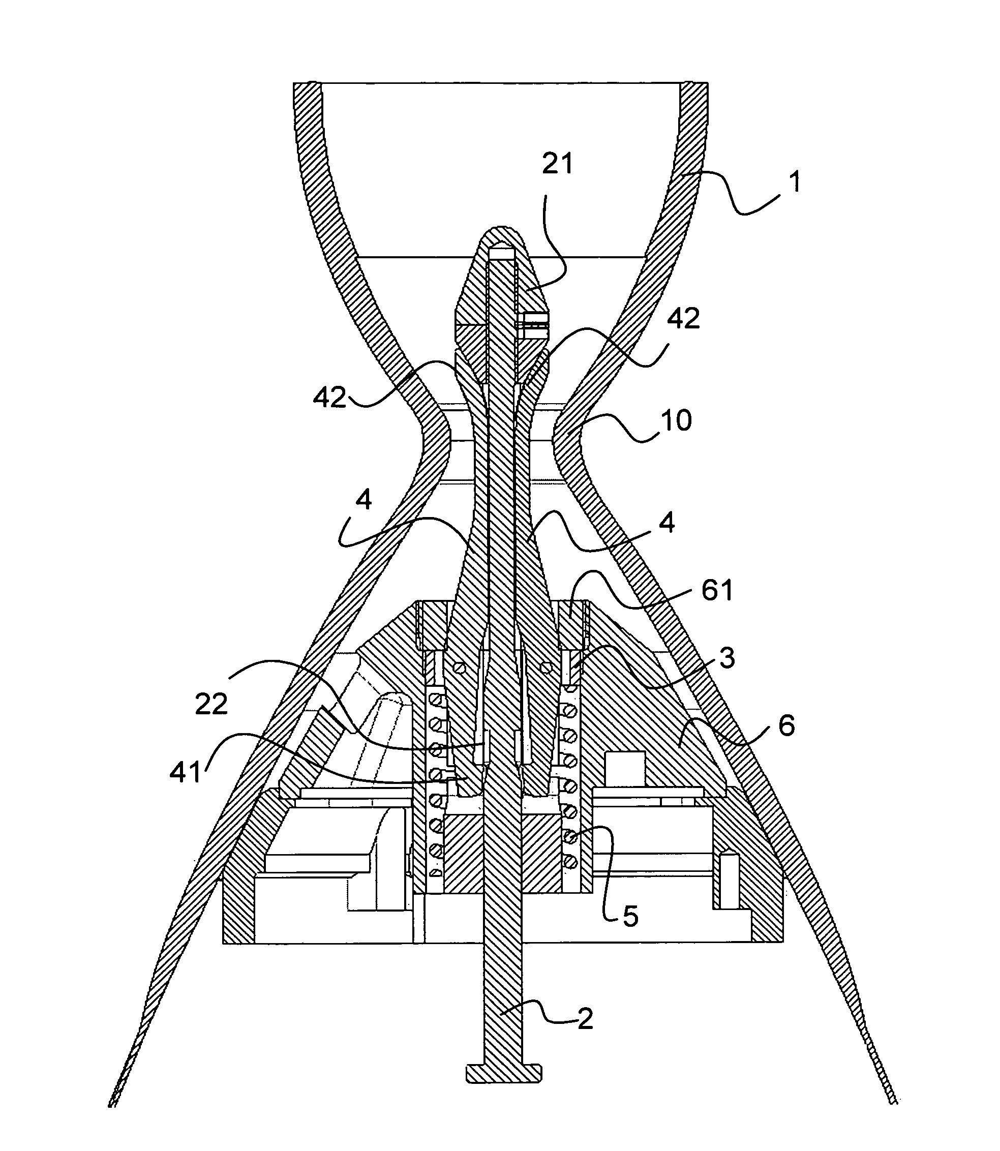 Space shuttle with a device for docking to a satellite