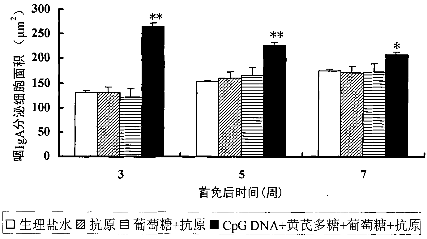 Composite adjuvant for duck bird flu oral mucosal immunization