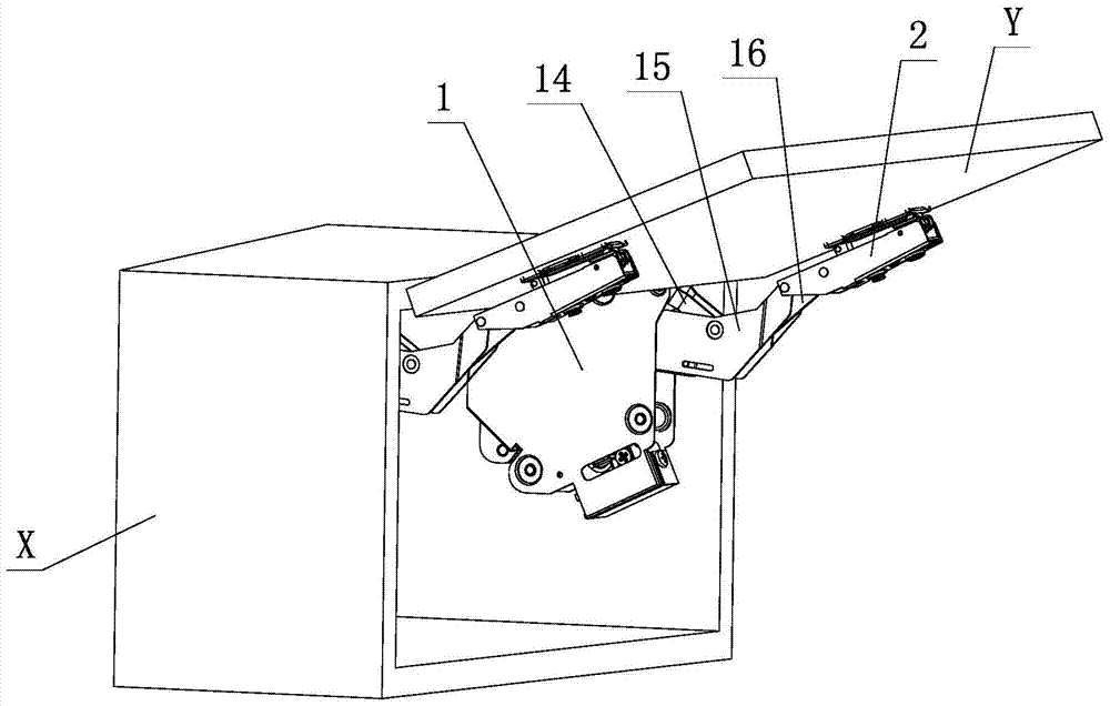 An upturning labor-saving mechanism of an upturning device