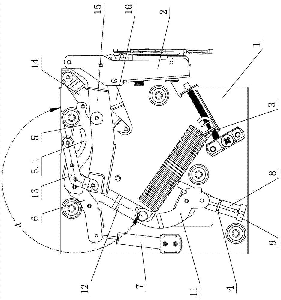 An upturning labor-saving mechanism of an upturning device