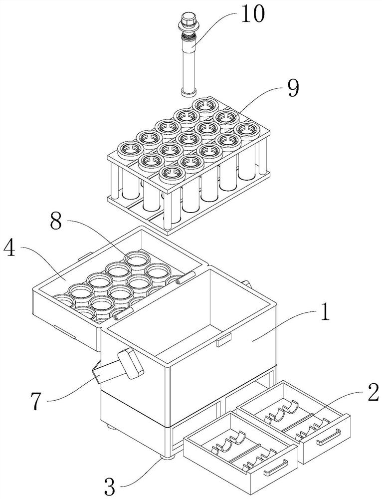 Sampling device for imported and exported animal quarantine