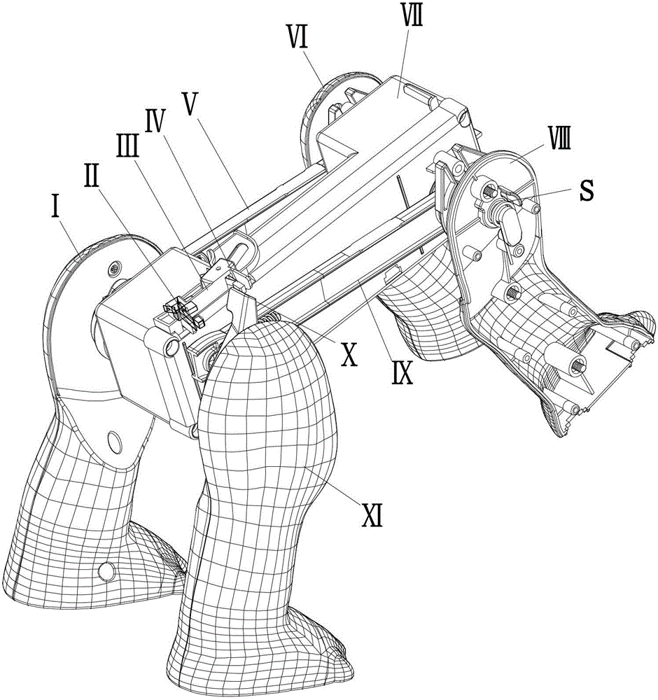 Drive device of four-foot crawl toy