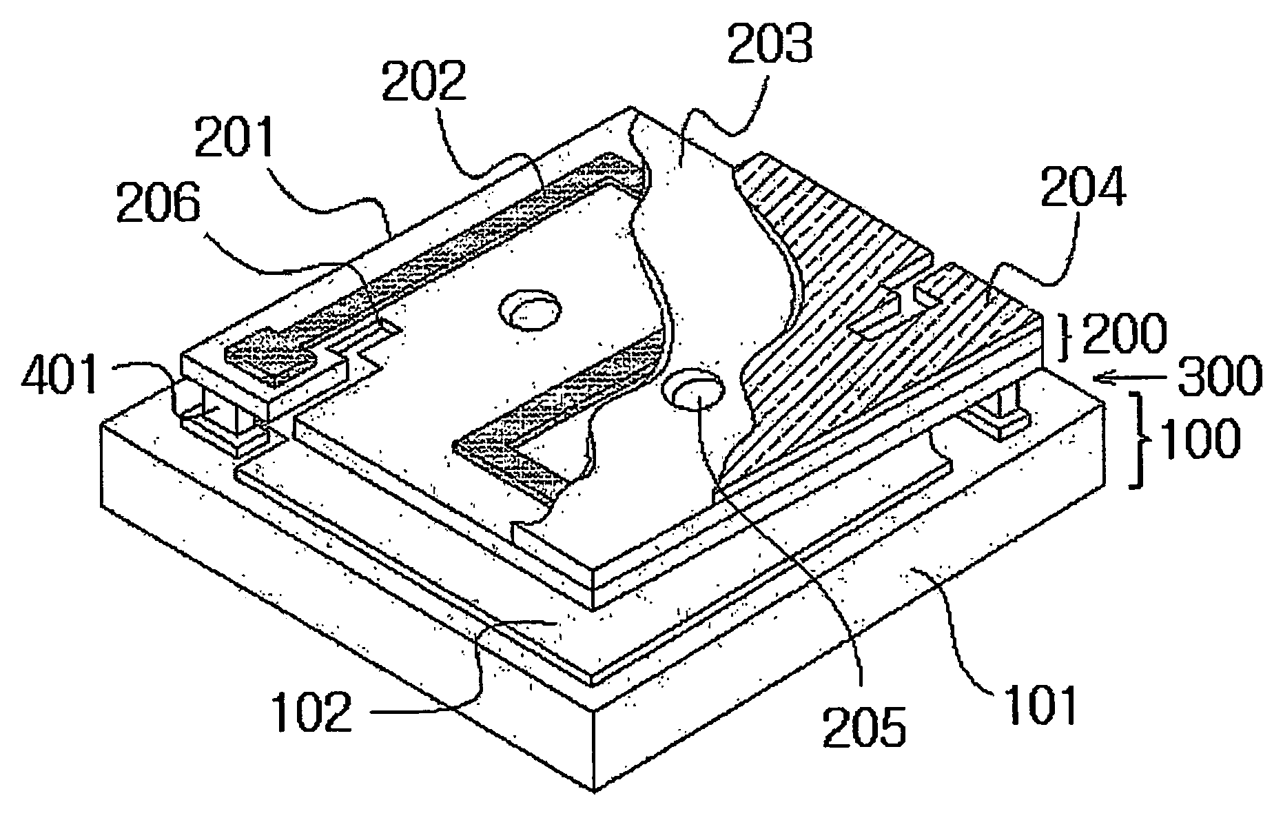 Bolometric infrared sensor having two-layer structure and method for manufacturing the same