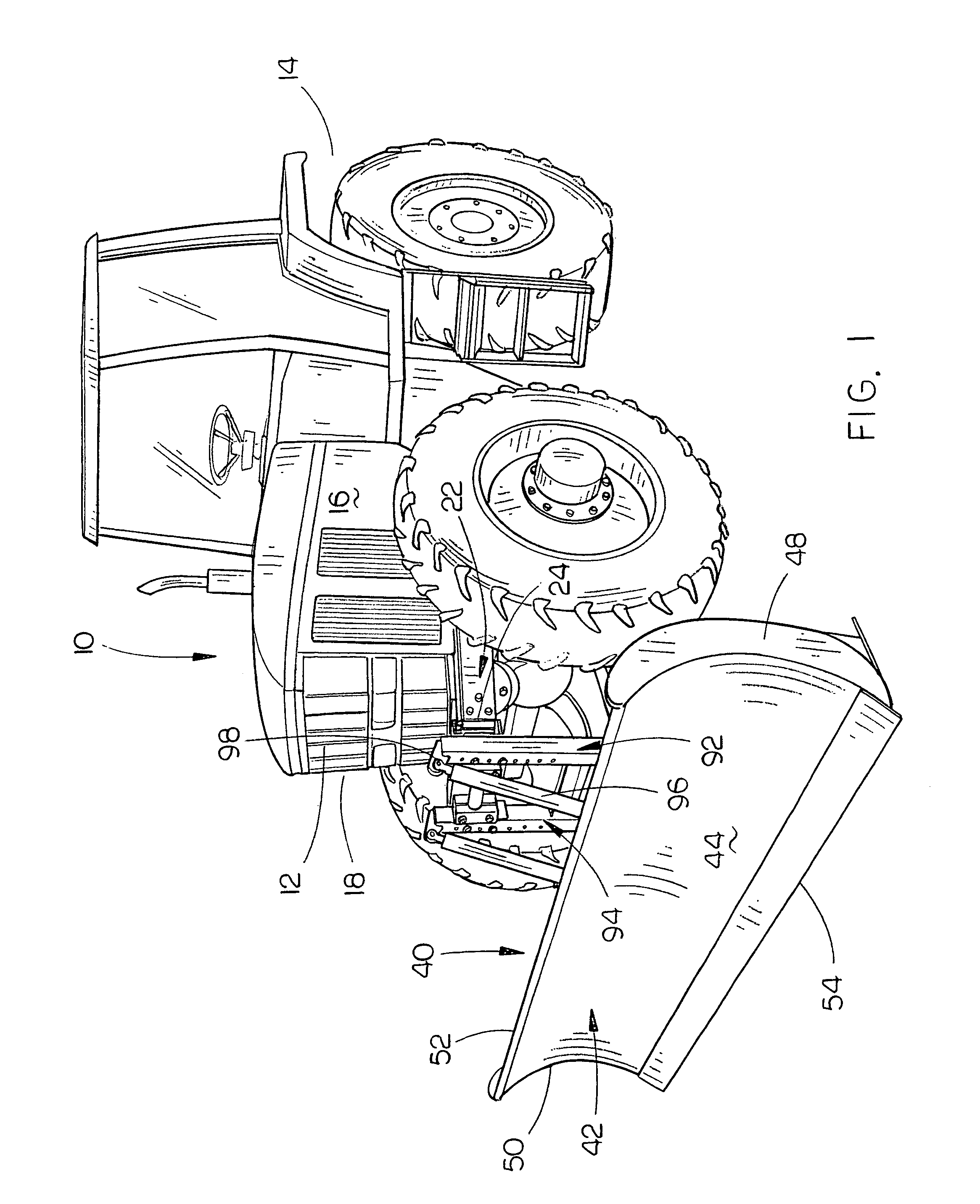 Tractor-mounted plow blade