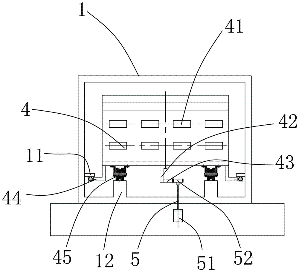 Material transmission method and device of tunnel baking line