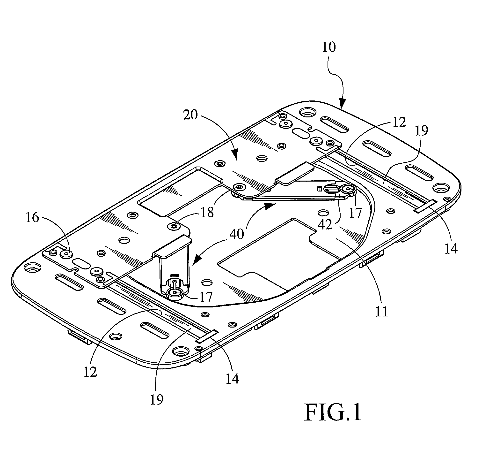 Sliding mechanism for cellular phone