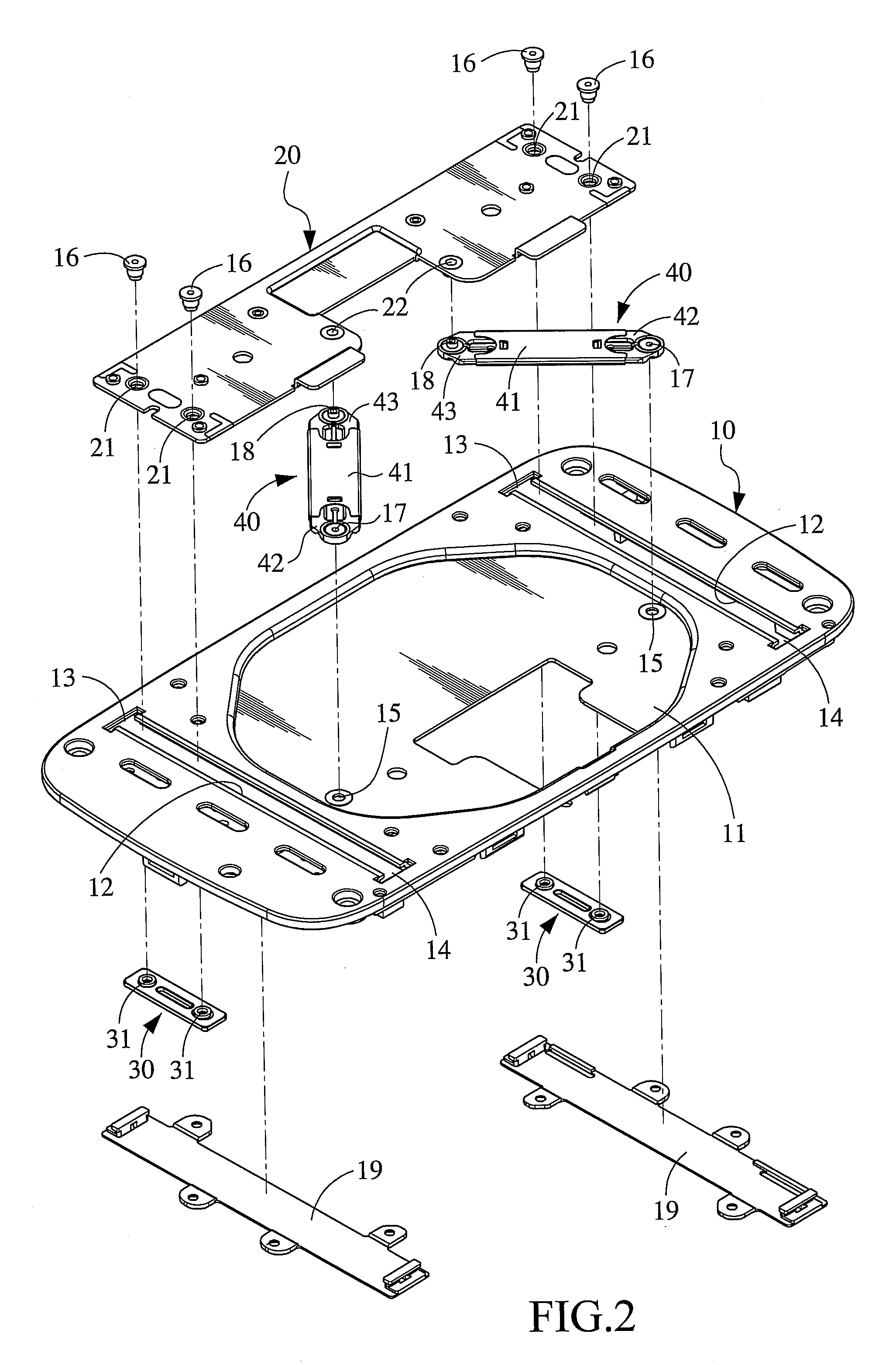 Sliding mechanism for cellular phone