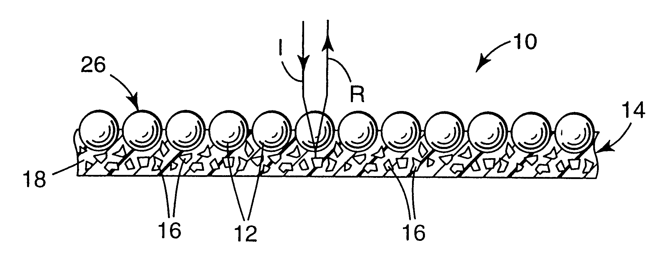 Retroflective article having a colored layer containing reflective flakes and a dye covalently bonded to a polymer