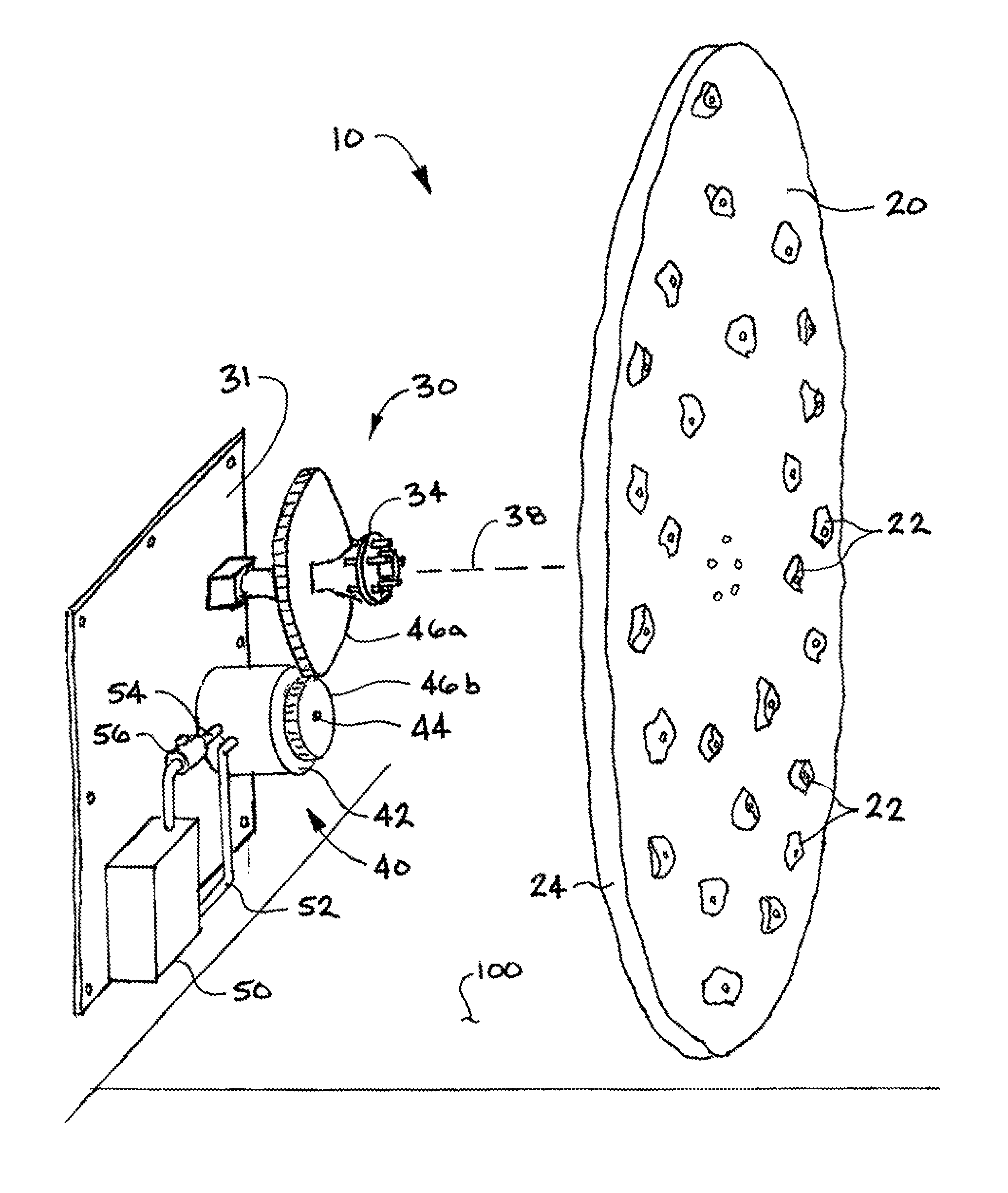 Rock climbing simulator apparatus