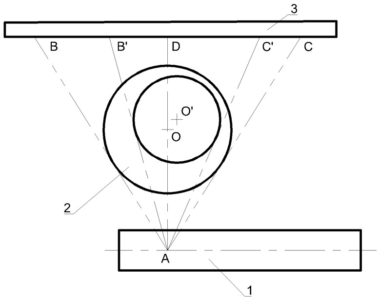 Equipment and method for detecting size of circular tube by using X-ray imaging technology