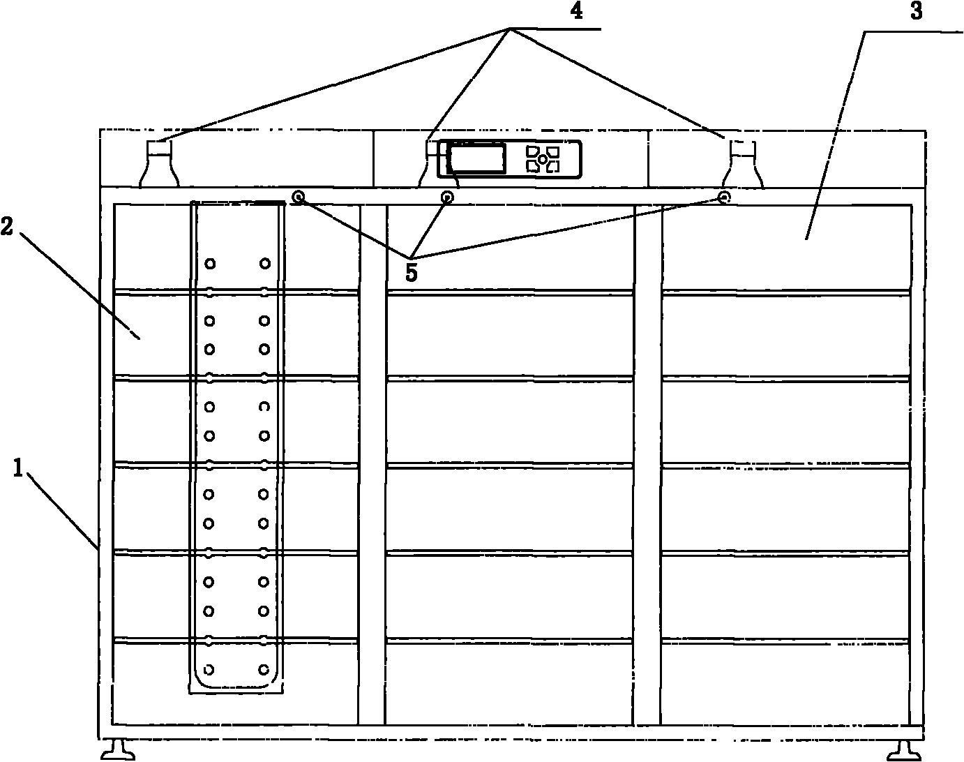 Shoe cabinet with multiple lighting devices