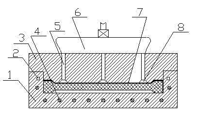 Nanometer filter plate forming mould special for filter press and forming method thereof