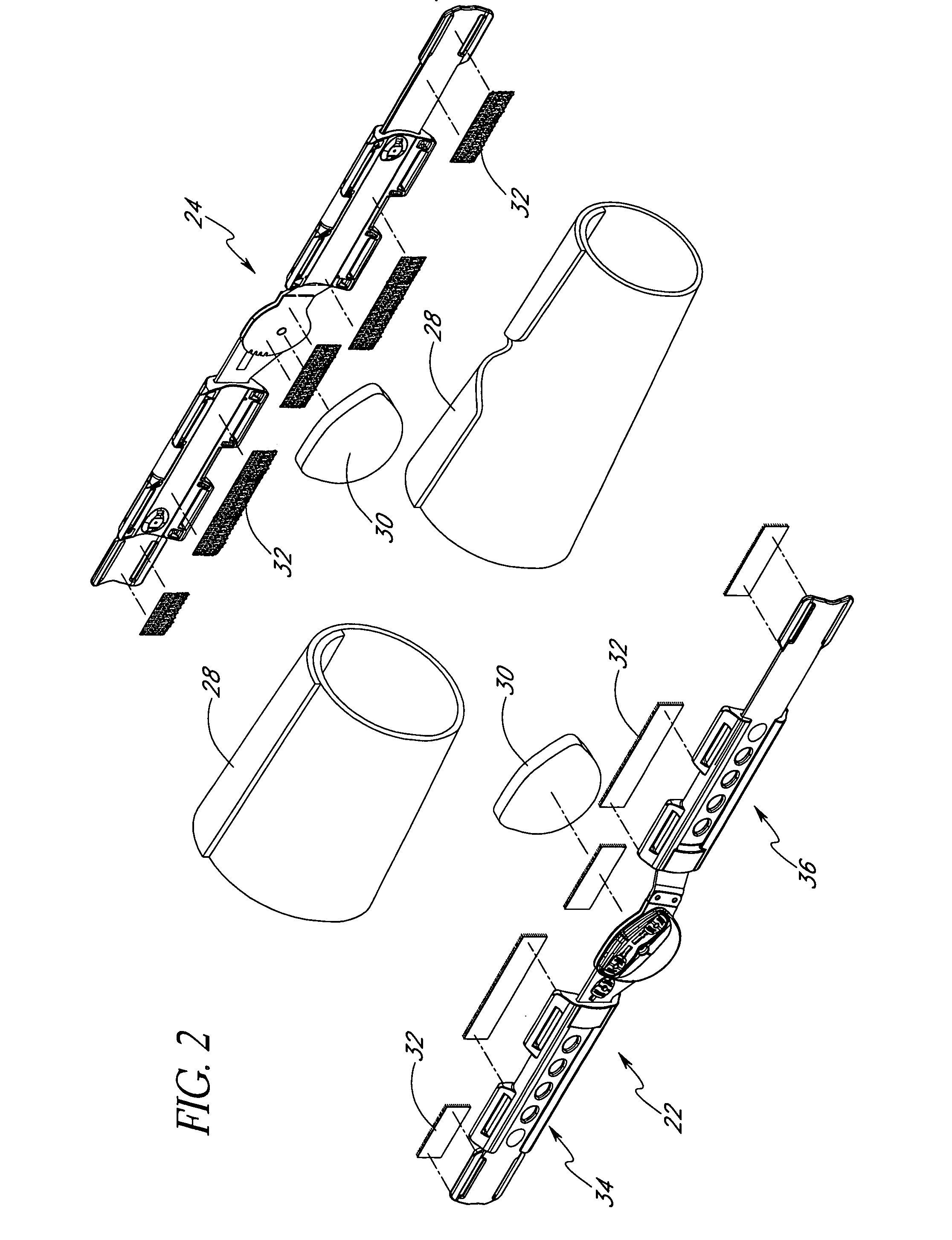 Orthopedic brace having length-adjustable supports