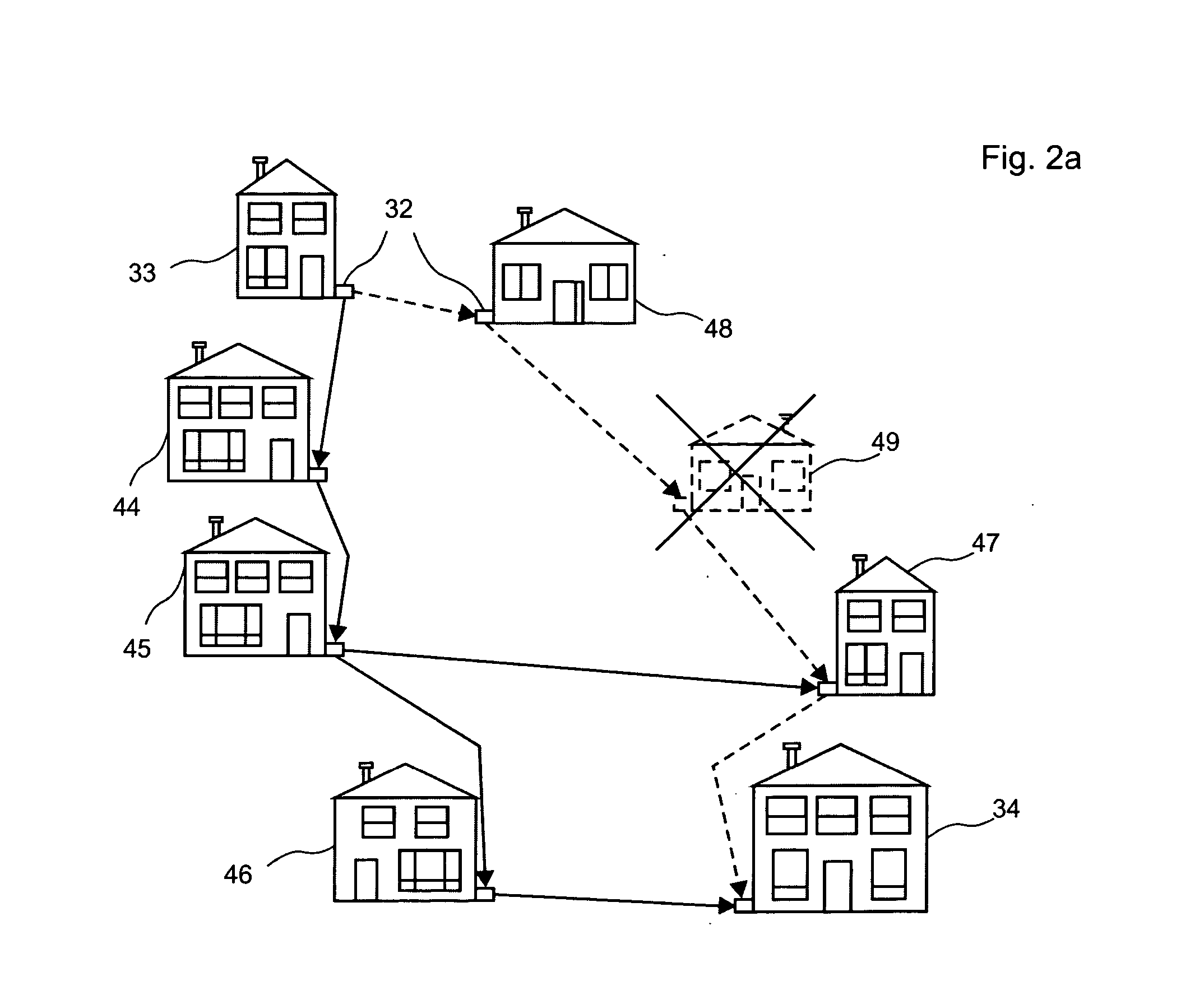 Communication nodes for use with a wireless ad-hoc communication network