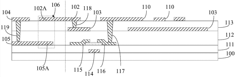 Array substrate and touch-control display device and testing method thereof