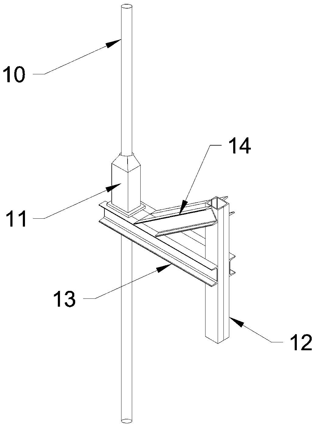 Cable bent tower operating platform formwork separating and lifting system