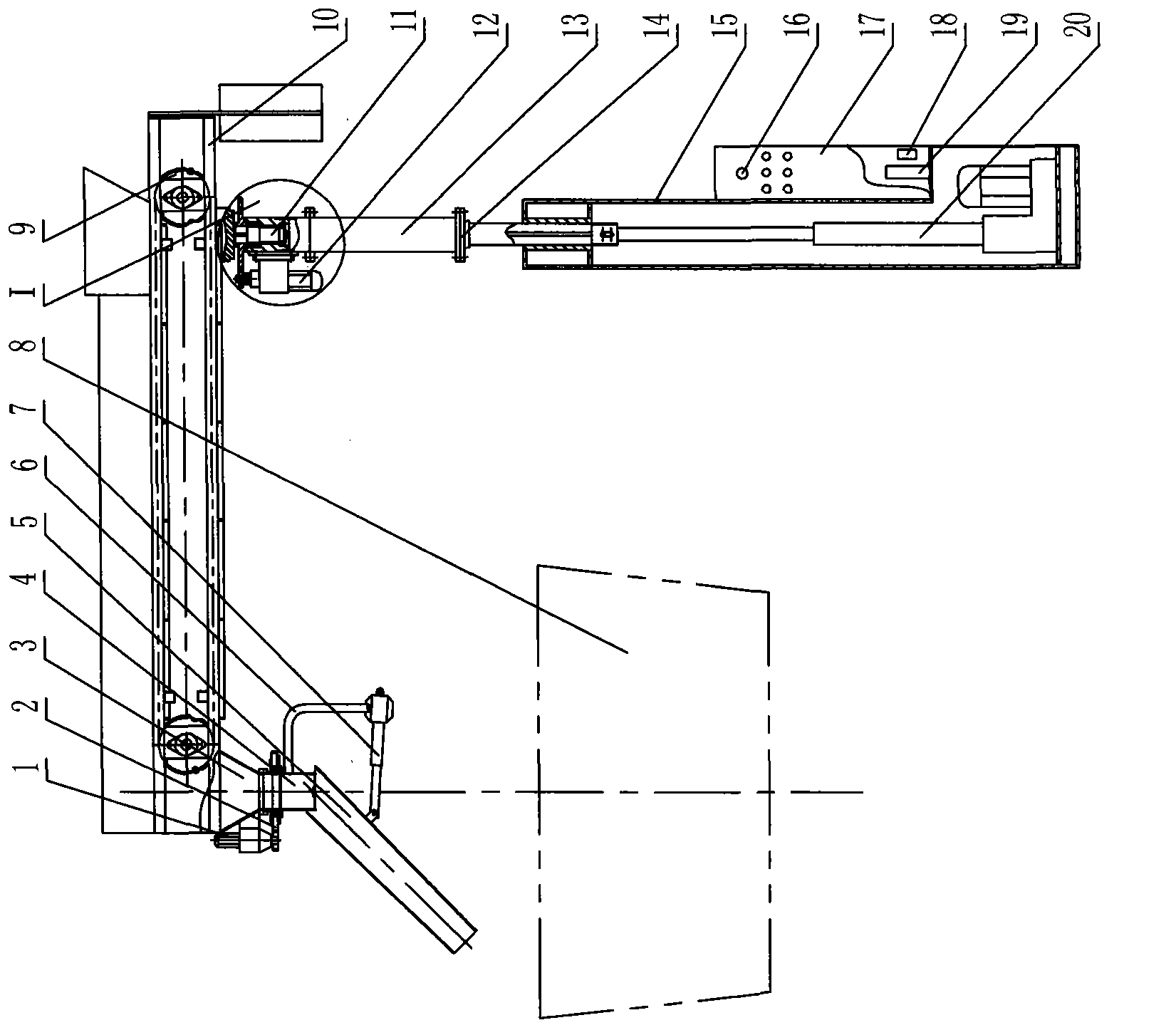 Automatic rice steamer filling machine with rotatory center