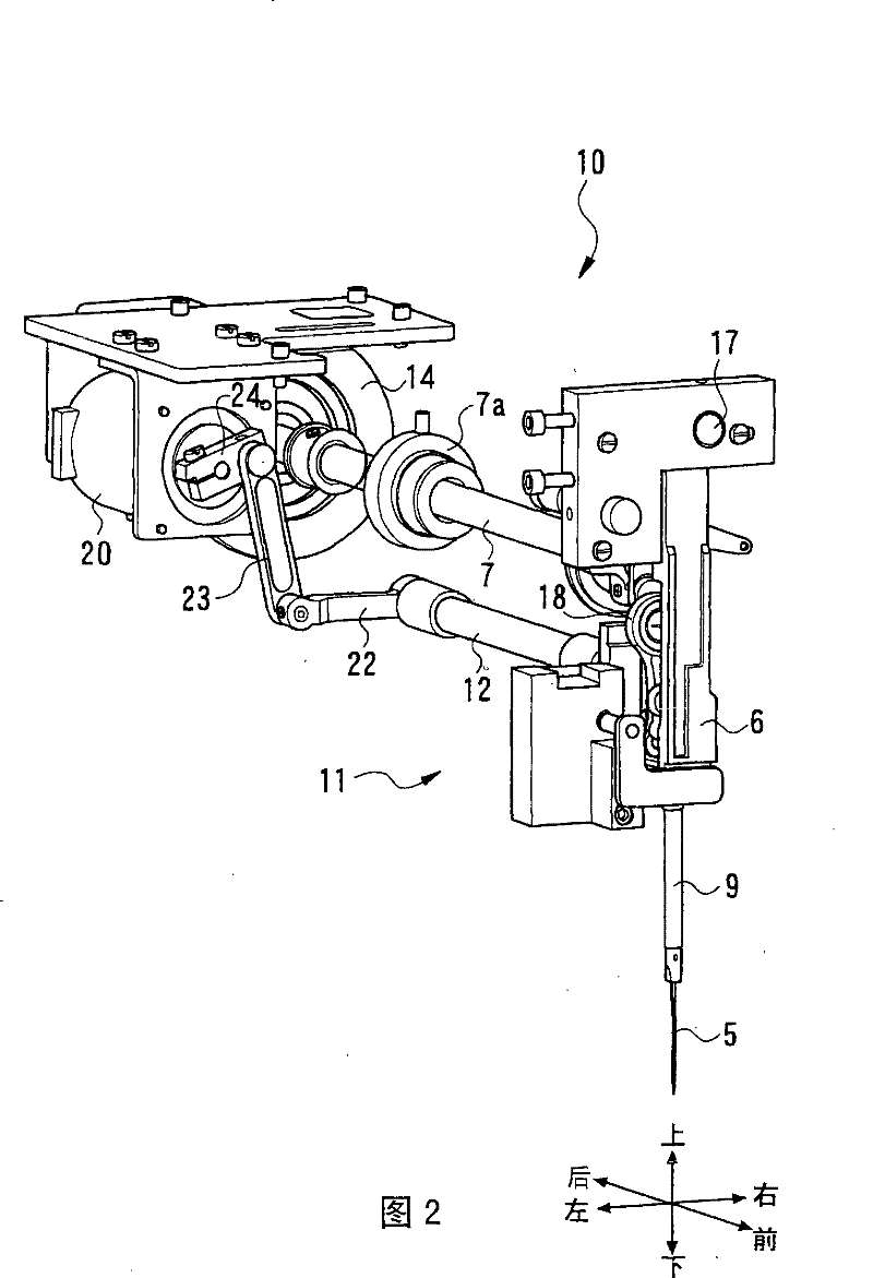 Sewing machine for buttoning