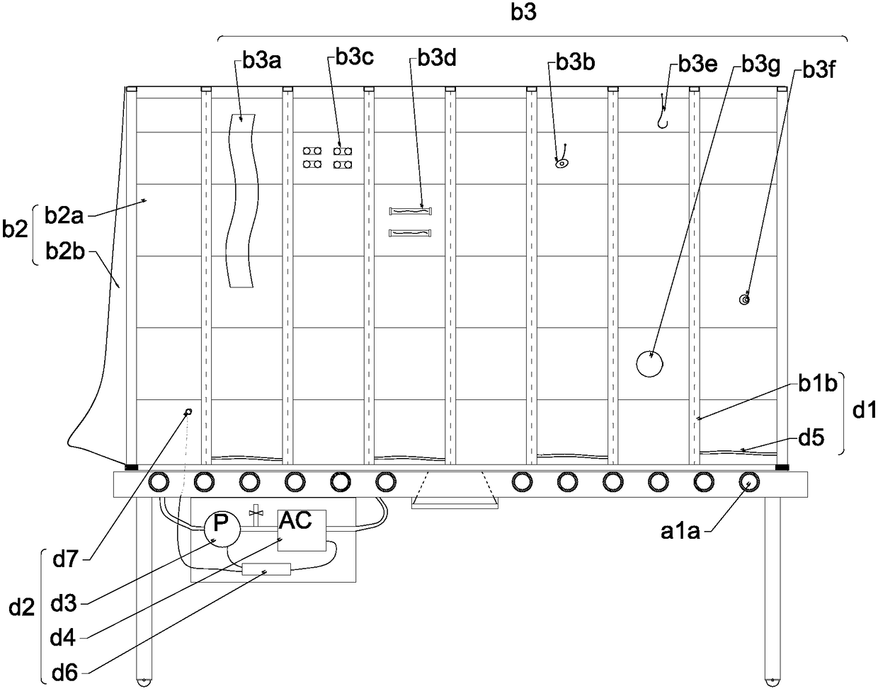 Burn nursing bed