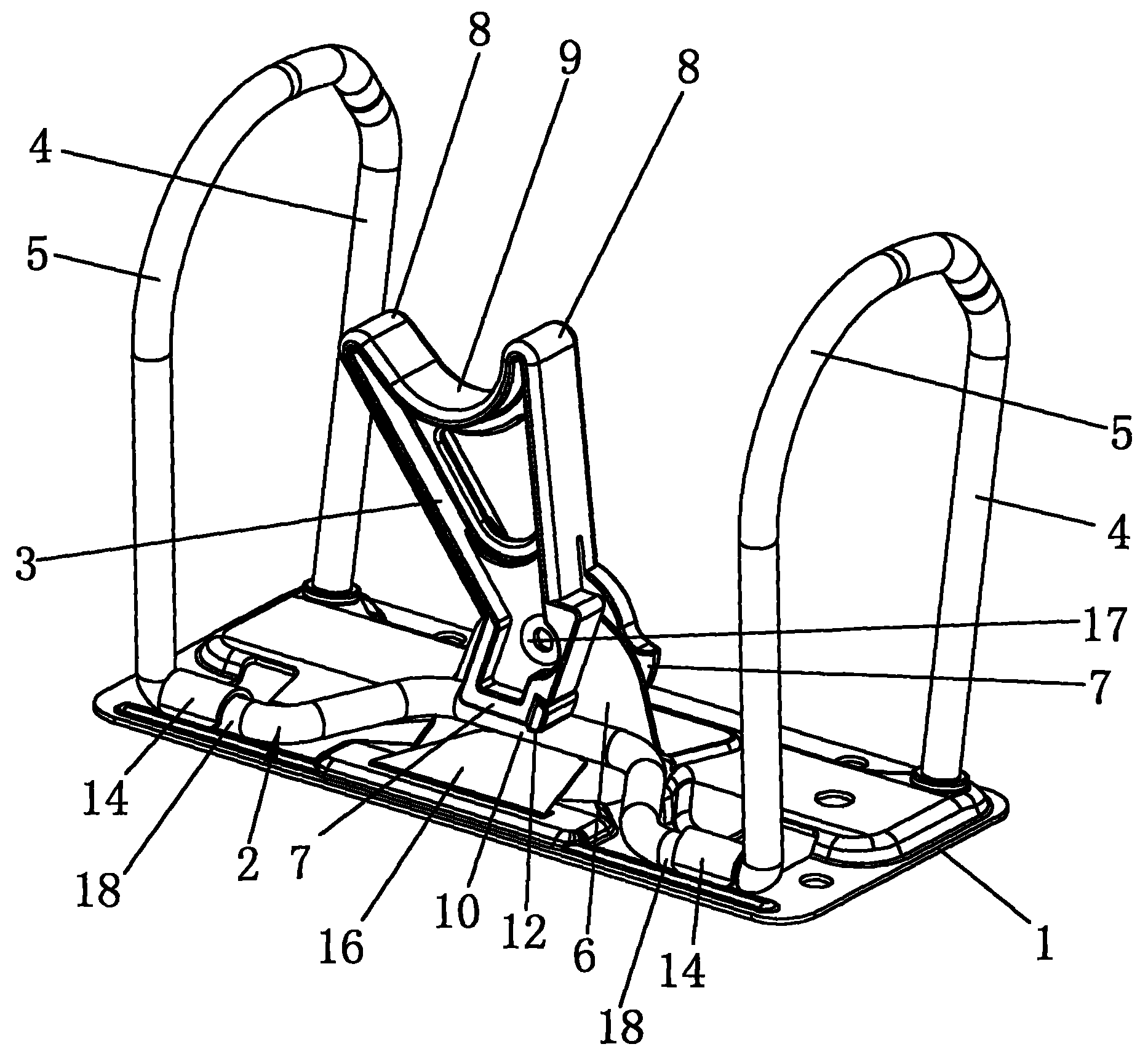 File folder with Y-fork handle