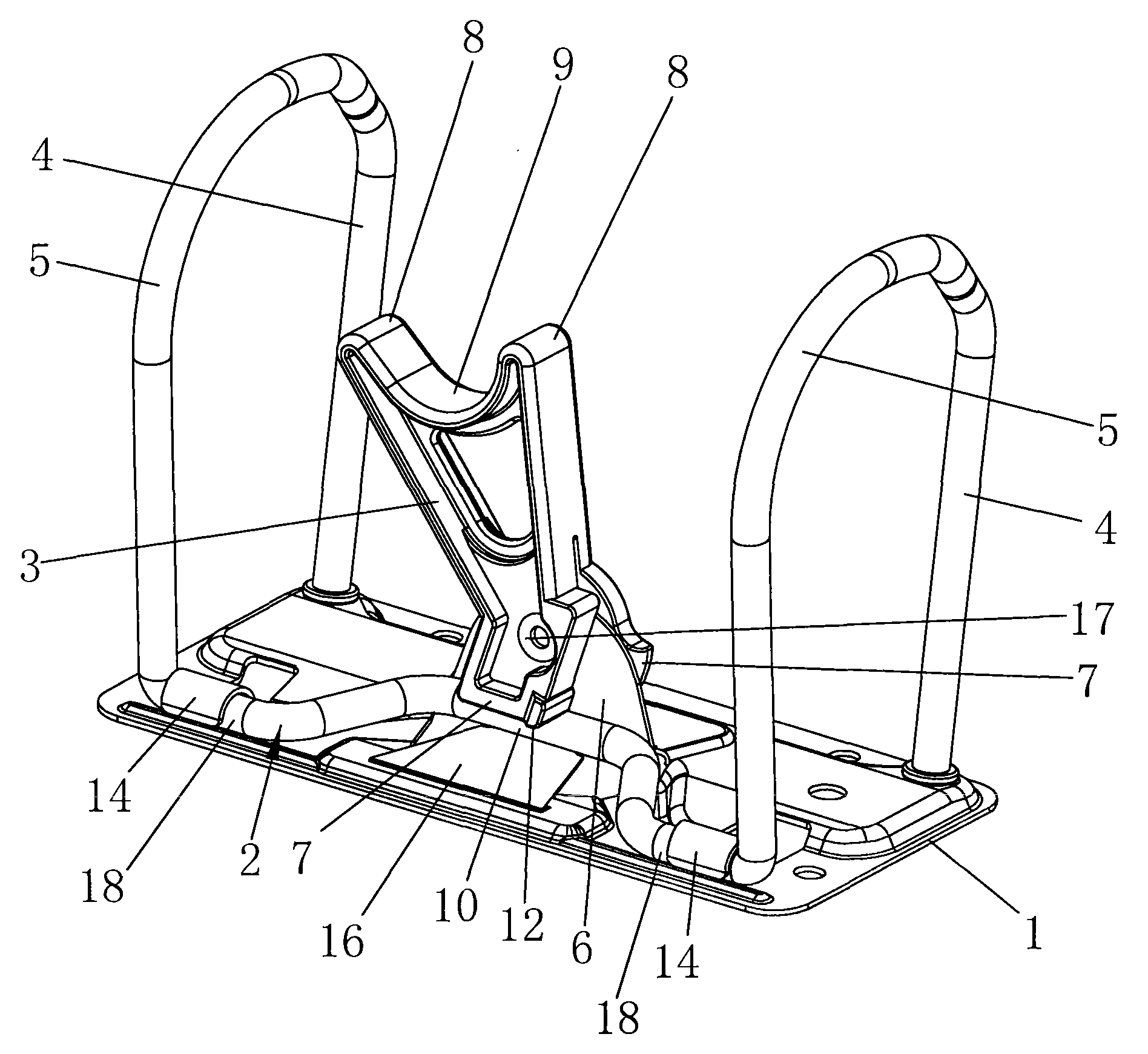 File folder with Y-fork handle