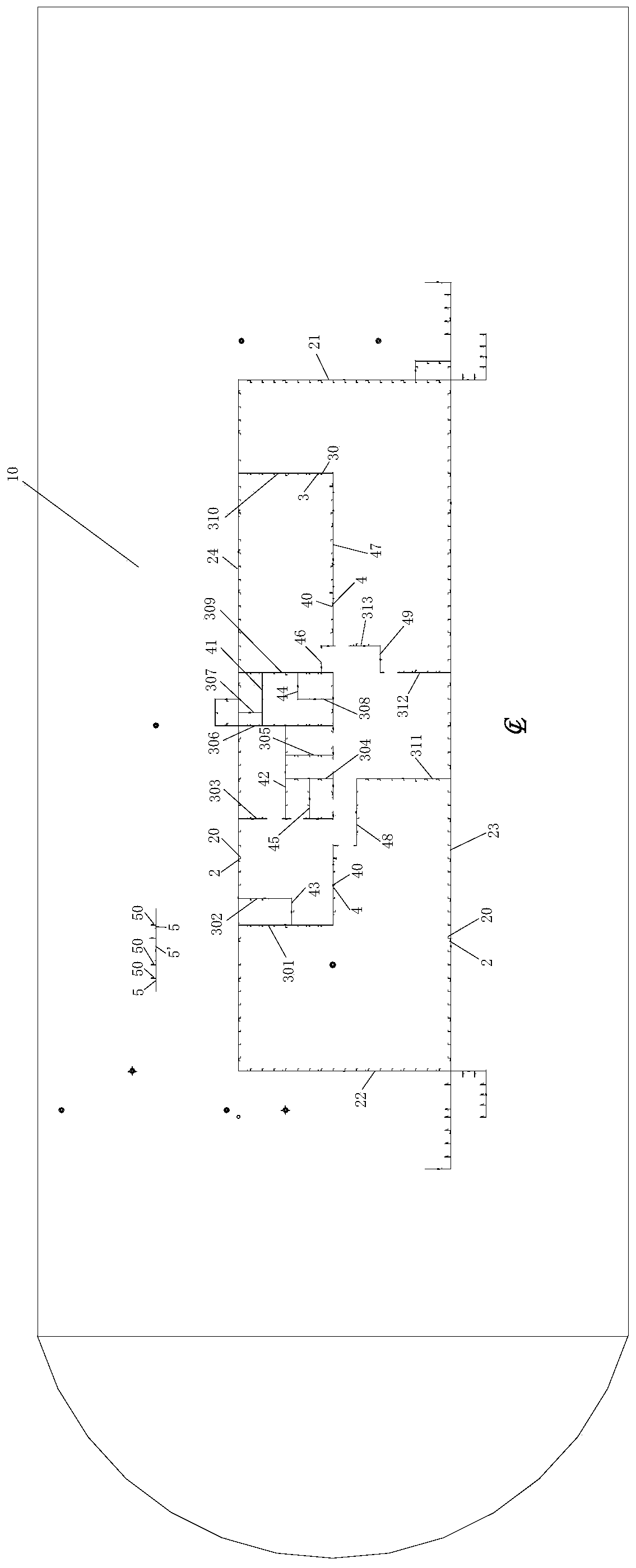 Sea bond structure for FPSOsuperstructure total segment during lightering