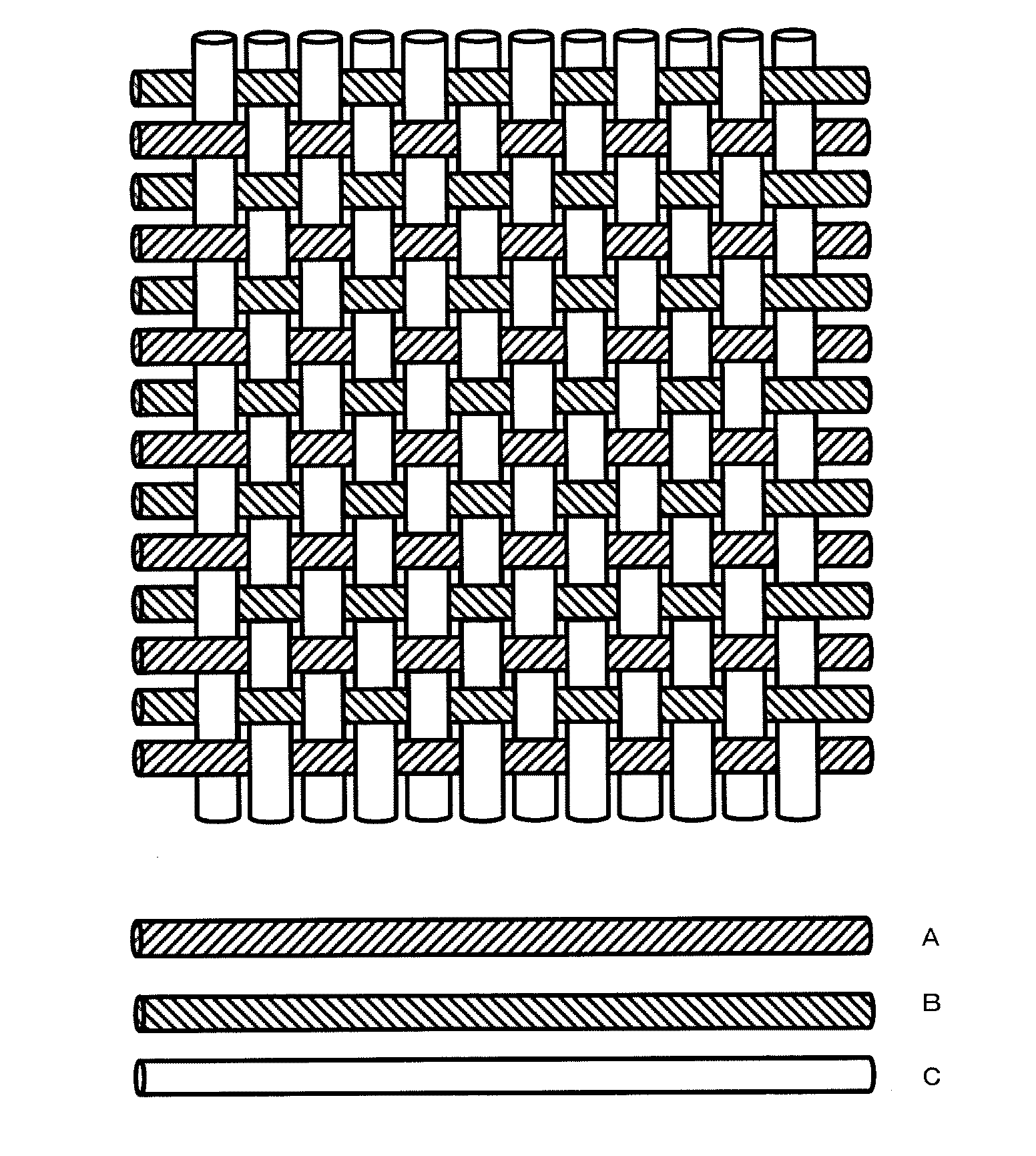 Transducer including fibers and outputting and inputting an electric signal