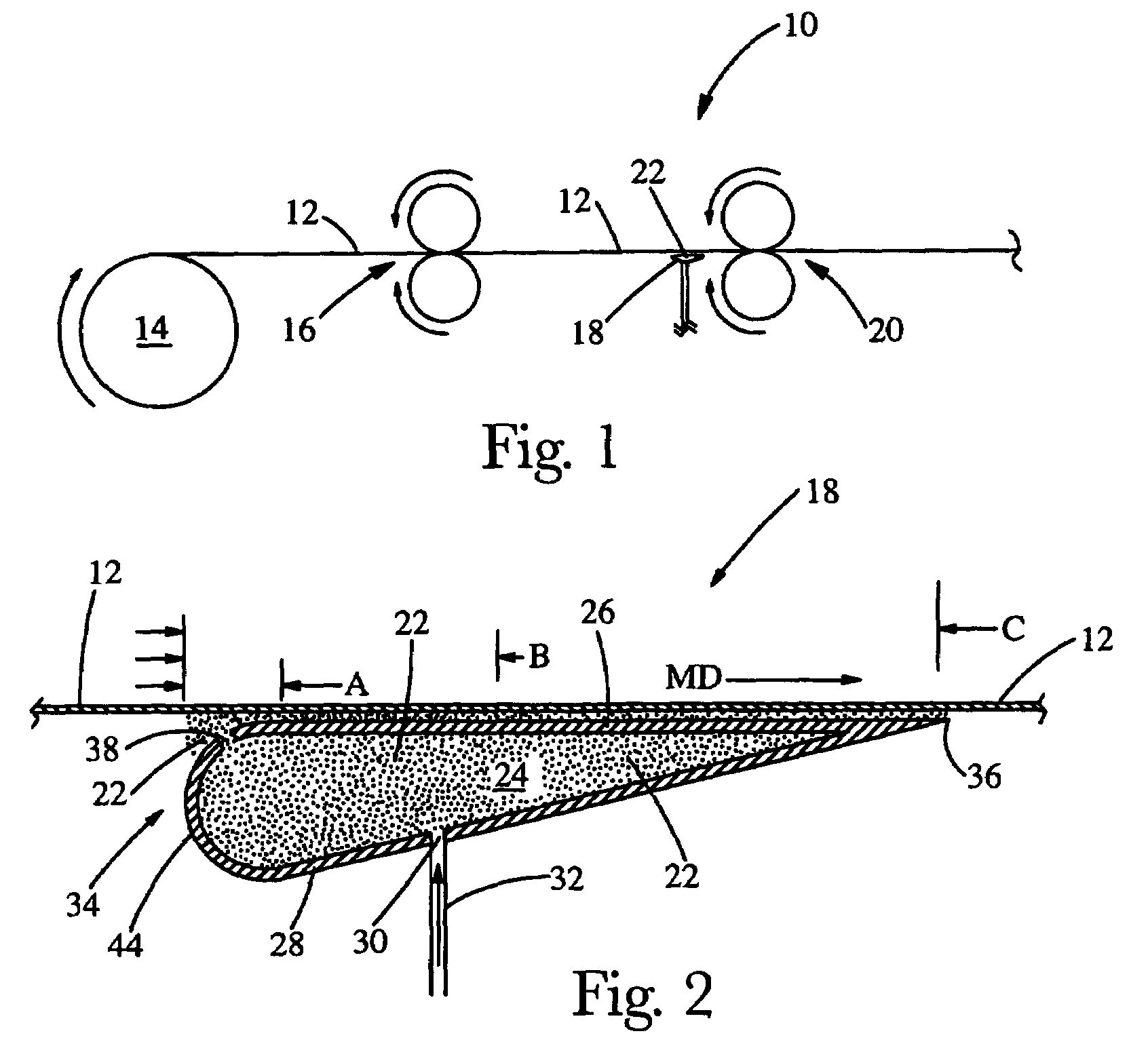 Web handling apparatus and process for providing steam to a web material