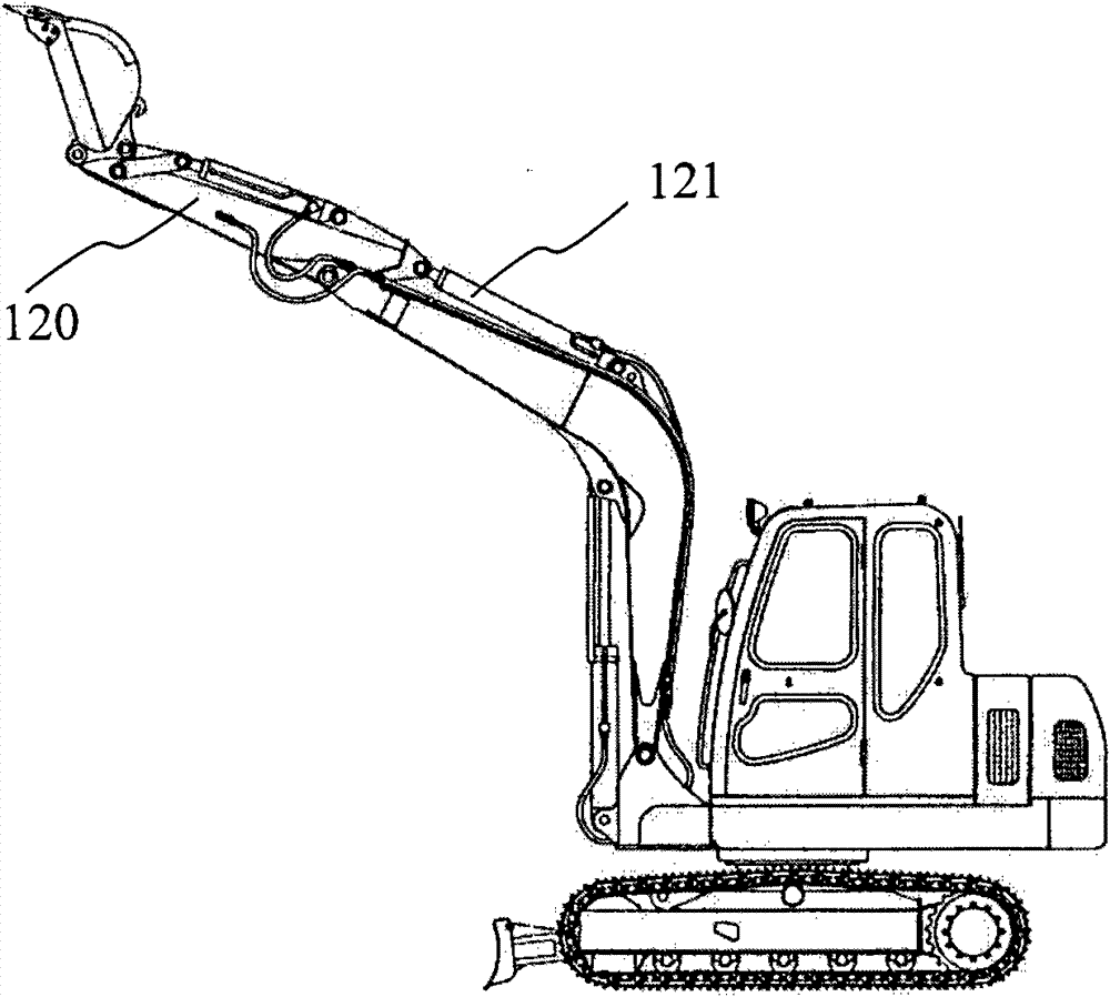 A hydraulic system of an excavator and its stick