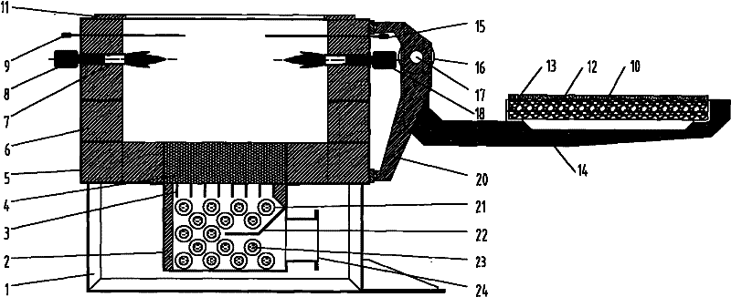 Furnace for testing limit of fire resistance of tunnel fire-proof protective material