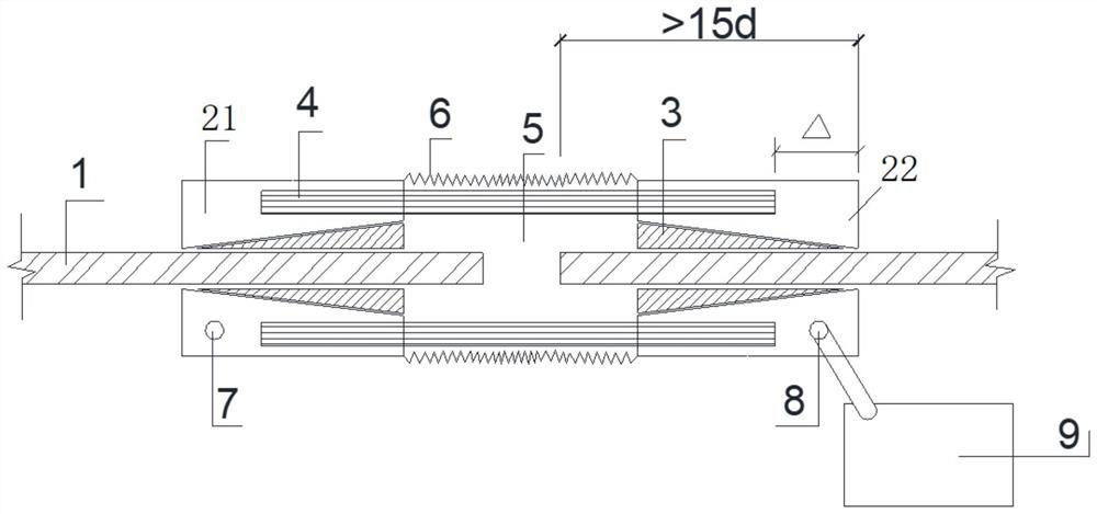 FRP bar bending connection device and bending FRP bar component preparation method at construction site