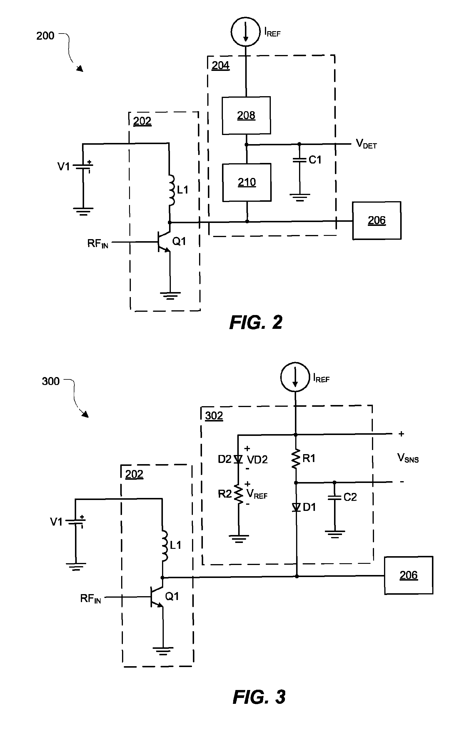 RF saturation voltage sensor