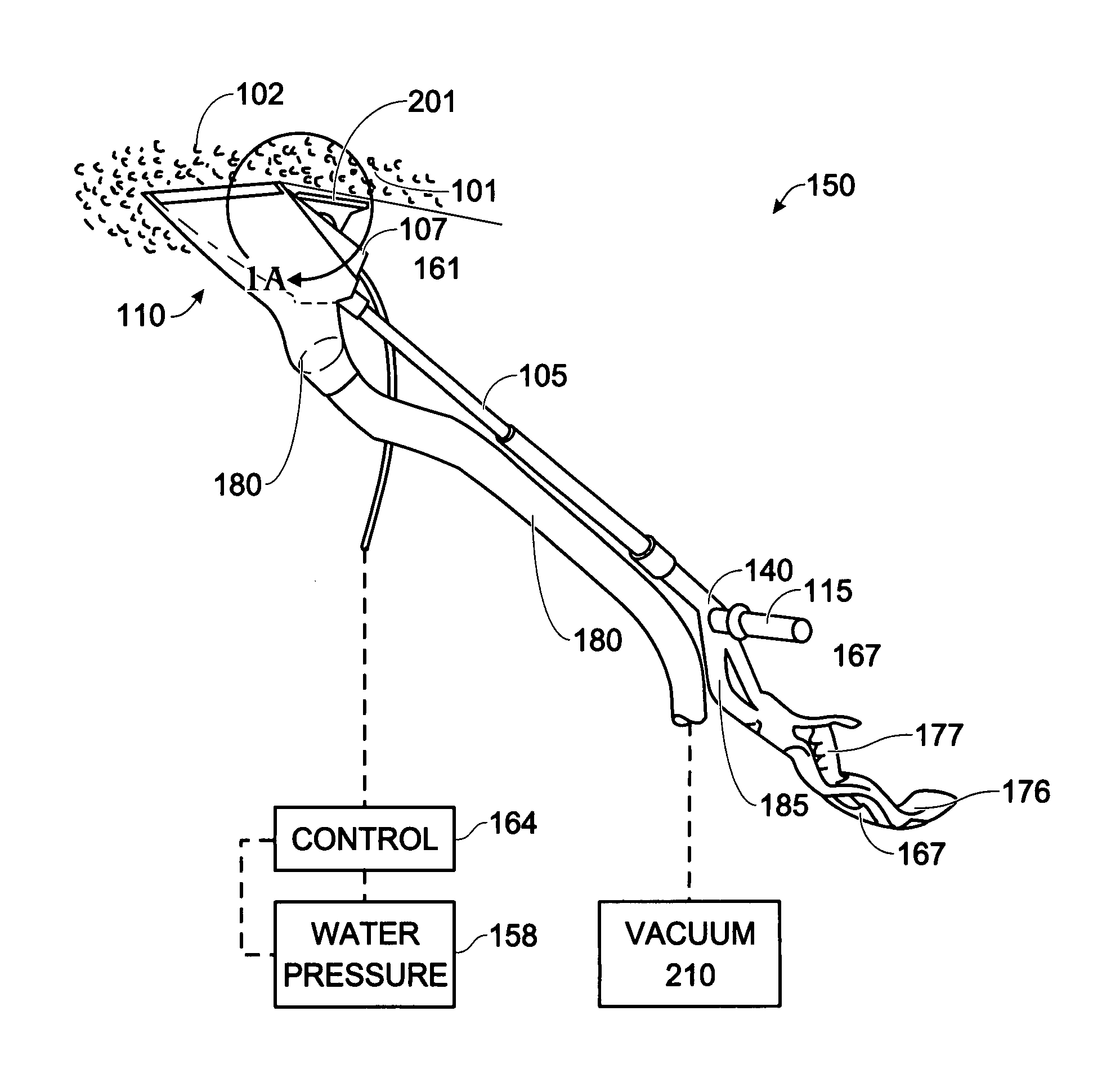 Vacuum acoustic ceiling removal system